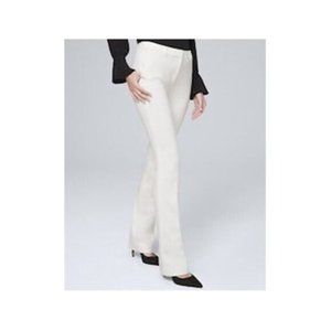 White House Black Market The Boot Lined Cream Dress Pants Size 6 Petite NEW